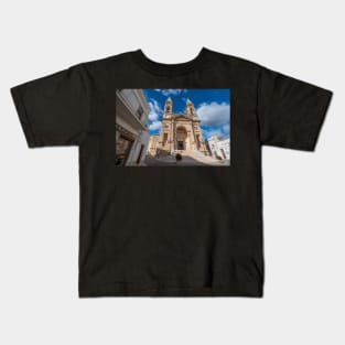 Cathedral Basilica of Saints Cosmas and Damian in Alberobello, Italy Kids T-Shirt